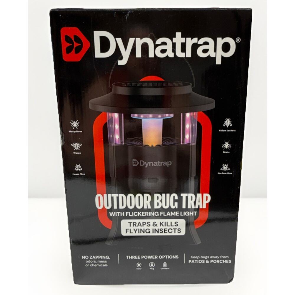 2026 Dynatrap Outdoor Bug Trap with Flickering Flame Light with solar option
